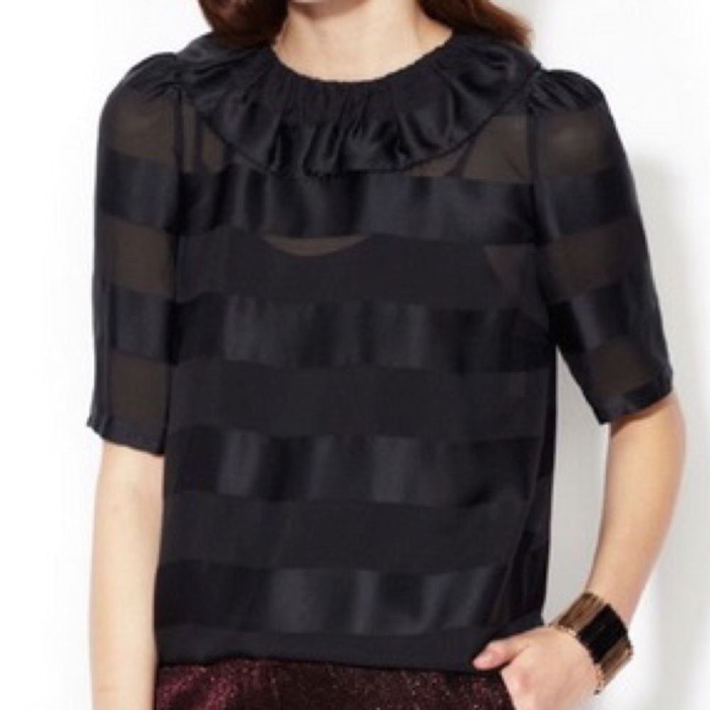 Marc by Marc Jacobs Bellini Silk Striped Blouse size 6